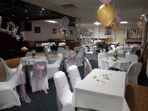 Function room celebration setup