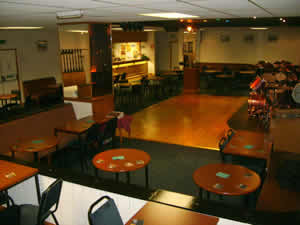 Function room seating and dance floor